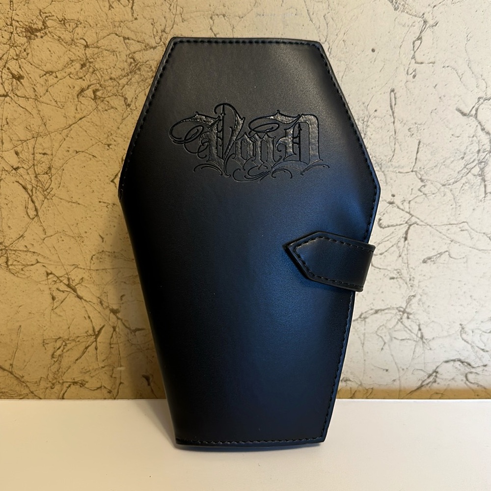 Kat Von D Von D Shoes Black Vegan Leather Coffin Wallet